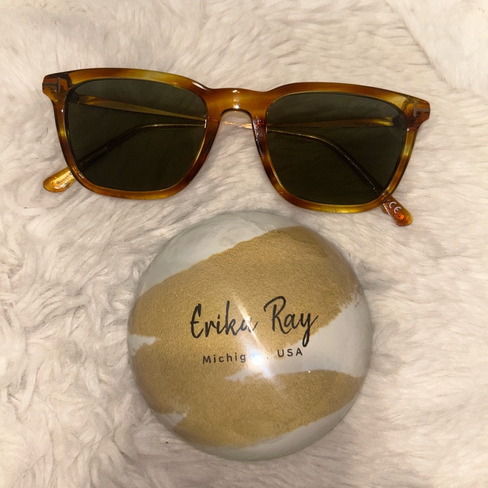 Tom Ford Square Sunglasses with Brown Frame